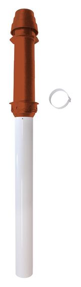 Vaillant Senkrechte Dachdurchführung rot Ø 60/100 PP für Flach- und Schrägdächer, Brennwerttechnik, PP-Material, Ø 60/100 mm, rot