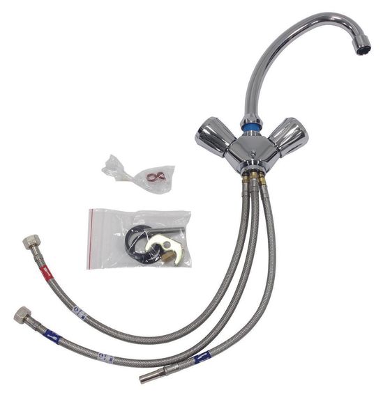 Vaillant VNU 2 Standard für Waschtisch und Spüle, drucklose Zweigriff-Niederdruckarmatur, Untertischinstallation, verschiedene Farben