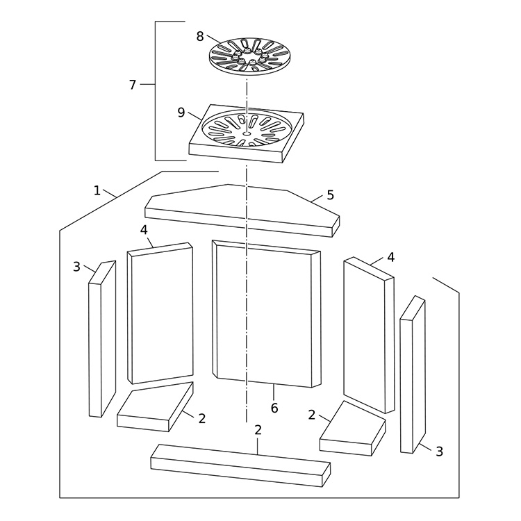 Buderus Blueline 11 Schamottegarnitur 63046557