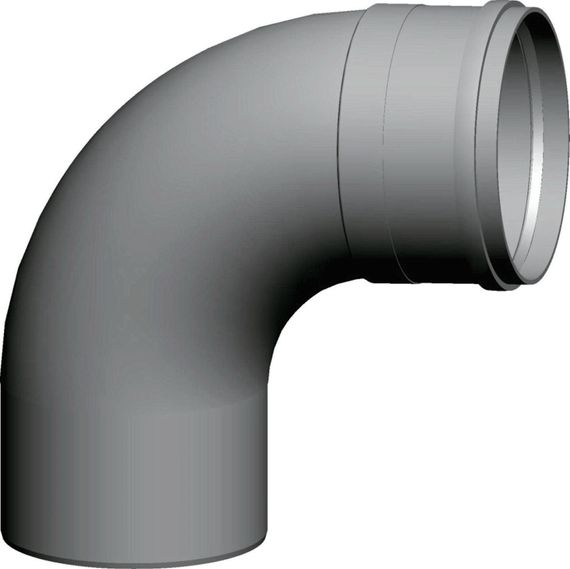 Wolf Abgasrohrbogen 90°, DN250, aus Polypropylen bis 120°C, Artikelnummer 2651407