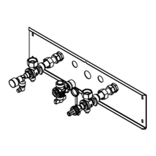 Viessmann Armaturen für Unterputz-Montage, ZK04670, kompletter Armaturen-Bausatz für Gas-Umlaufwasserheizer, Viessmann-Qualität, verschiedene Farben