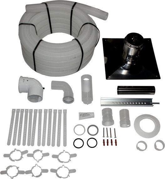 Wolf Anschluss-Set C93x, DN60/100, flexibel im Schacht DN60, Abdeckung VA 2652001