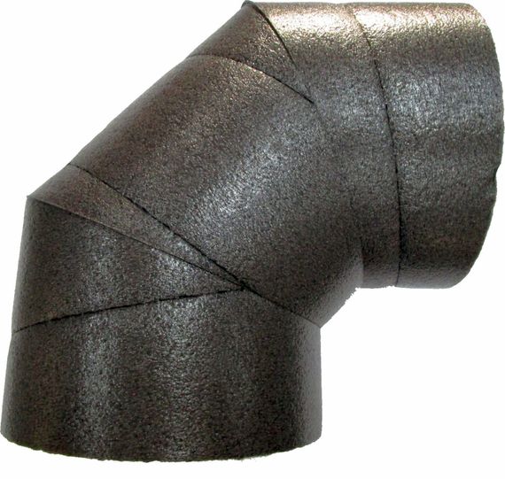 Wolf CWL ISO-Rohr, Bogen 90°, DN160, für Wohnraumlüftungsanlagen, Brandschutzklasse B1, DIN 4102