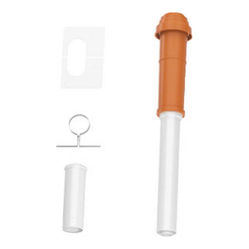 Buderus DO Grundbausatz Ø 80/125 mm, Schrägdach, raumluftunabhängig, rot 7738112571 für Bauzwecke