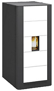 Viessmann Wodtke Pelletofen ivo.smart water+ 13 kW, Glas-Dekor white, Silbermetallic 7327802