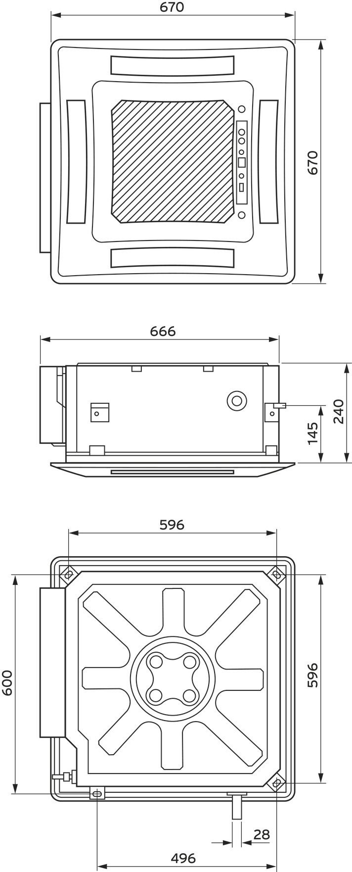 Vaillant climaVAIR exclusive VAI 8/5-035 KMNI Klima Multi-Split Inneneinh. Decke 0010022705