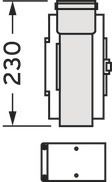 Vaillant Revisionsöffnung, konzentrisch 0,23 m, Ø 60/100 PP 303918