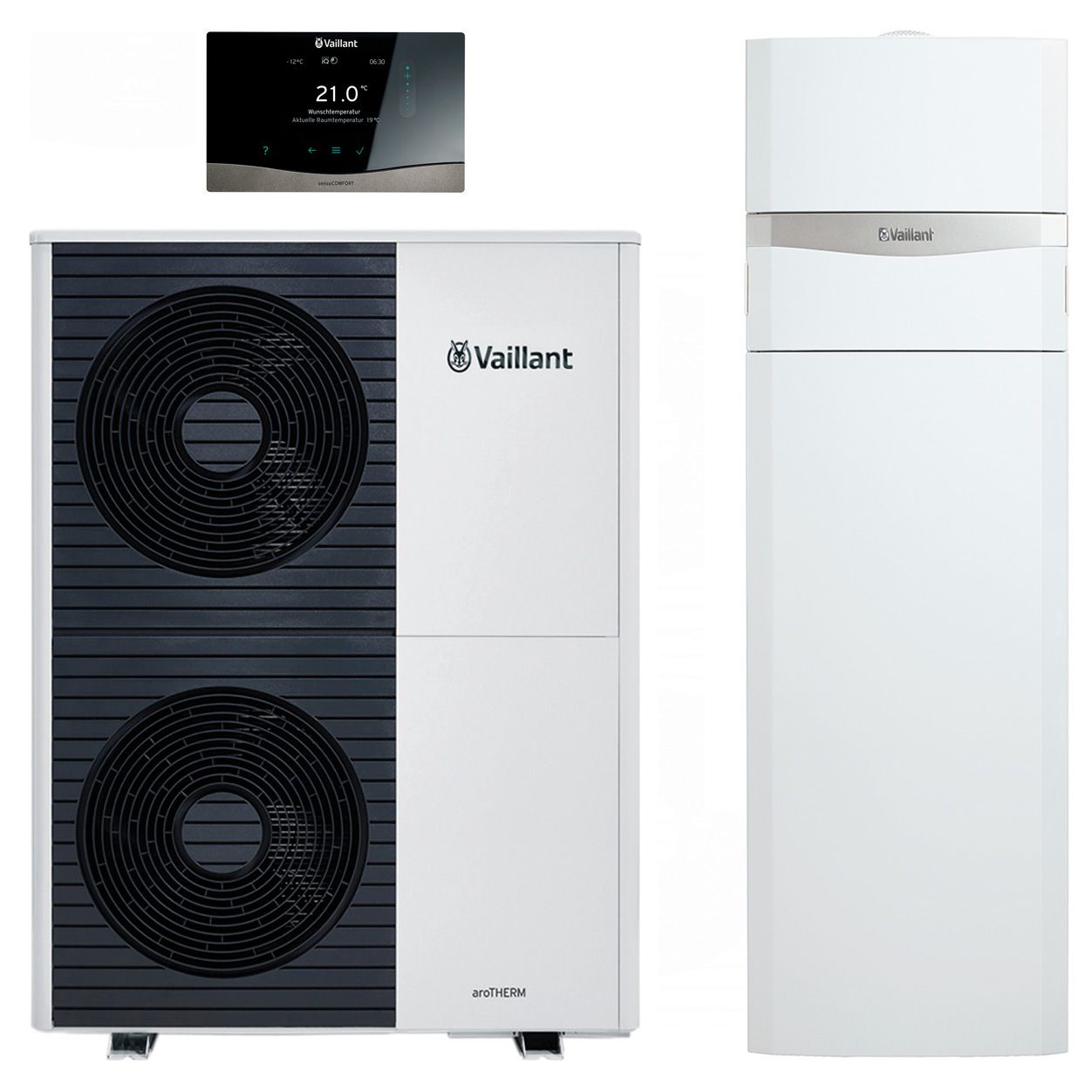 Vaillant Paket 4.0205 aroTHERM Split VWL 125/5 AS S2 mit uniTOWER VWL 128/5 IS 8000016902