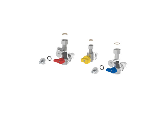 Brötje BRÖTJE Absperrset AEH 3/4 Zoll B für Hzg. + Gas in Eckform 7806356