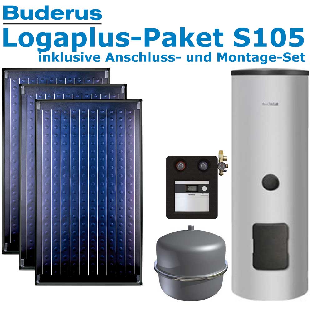 Buderus Logaplus Paket S105 mit 7,11m², 3 SKN4.0-AD, ESM300, SC20/2