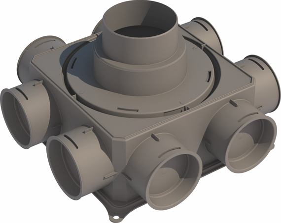 Wolf CWL Luftverteiler Mini, 8-75-Anschluss ISO Rohr DN125 2577835