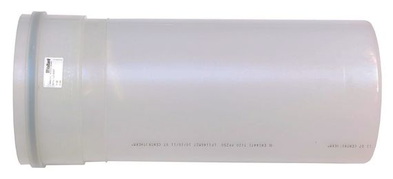 Vaillant Abgasverlängerung 0,5 m Ø 250 mm PP 0020145507, Originalzubehör für Vaillant-Abgassysteme, Polypropylen, 250 mm, 0,5 m