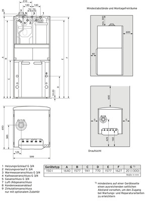 Vaillant Paket 1.360/5 ecoCOMPACT VCC 206/4-5 150 Liter, VRC 700 0010029755