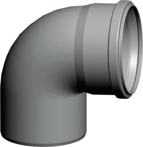 Wolf Abgasrohrbogen 87°, DN80, aus Polypropylen bis 120°C, für Abgassysteme