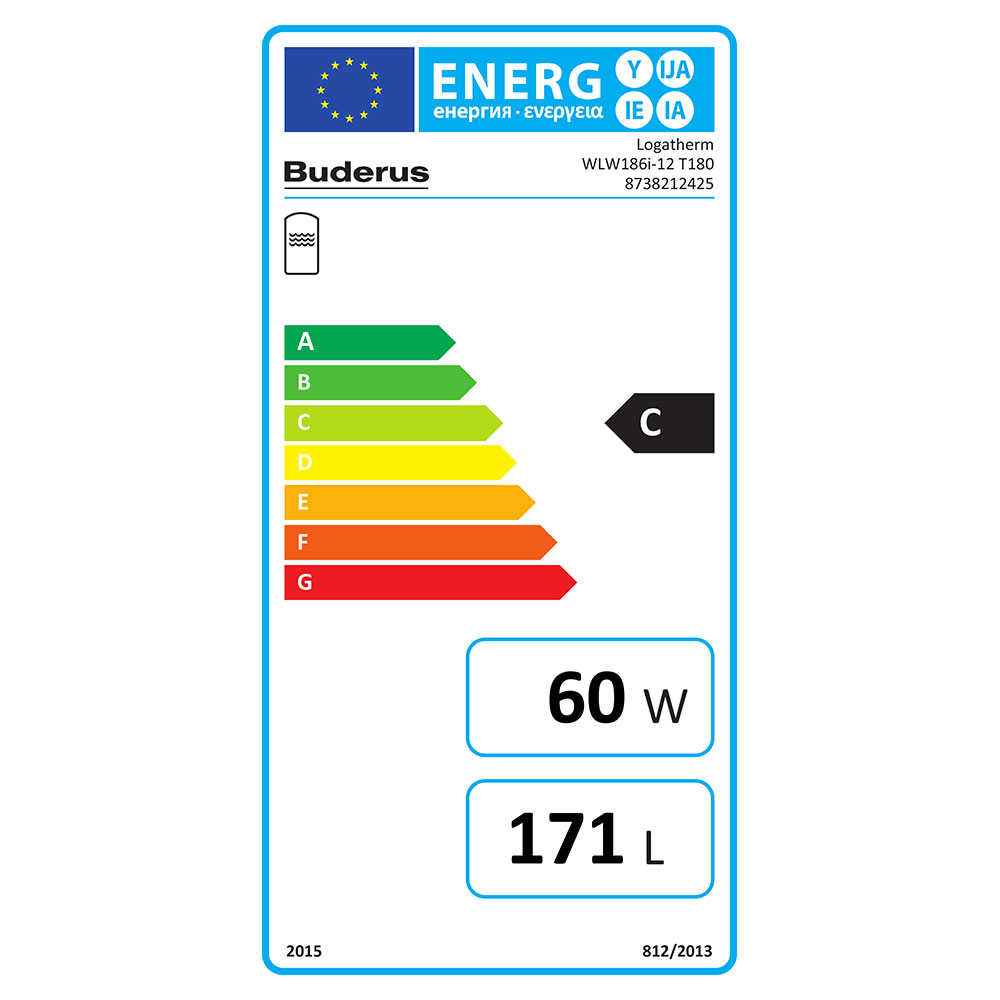 Buderus Luft-Wasser-Wärmepumpe Logatherm WLW186i-12 T180 Inneneinheit, schwarz