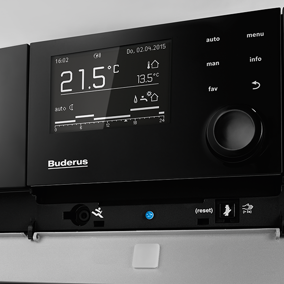 Buderus Regelgerät MC110 RC310 BRM10 blau Set V8 Umrüstset mit 7-pol.Brennerstecker 7736601580