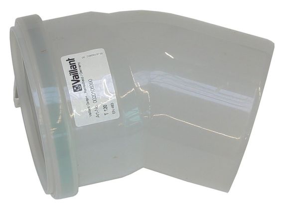 Vaillant Bogen 30° Ø 110 PP Einleitung für Abgassysteme mit Polypropylen Material und 30 Grad Winkel für Ø 110 mm Systeme