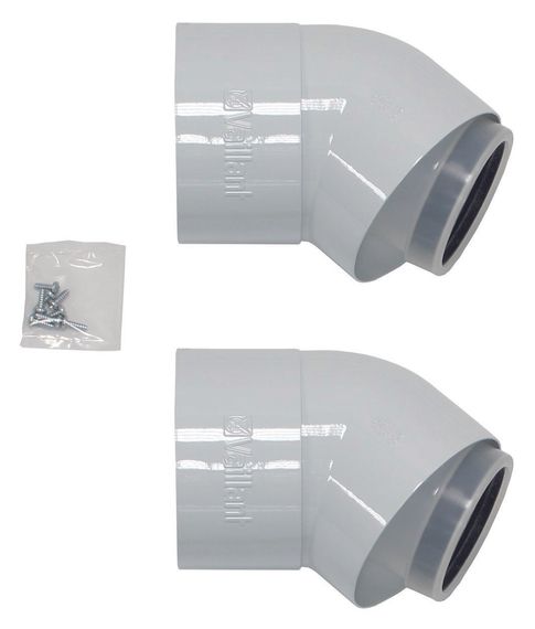 Vaillant Bogen 45° (2 Stck) konzentrisch Ø 80/125 PP 303211