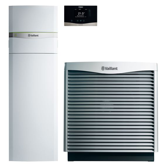 Vaillant Paket 4.6204 flexoCOMPACT VWF 58/4 mit aroCOLLECT VWL 11/4 SA 8000017317 - Komplettes Wärmepumpen-Systempaket - Vaillant