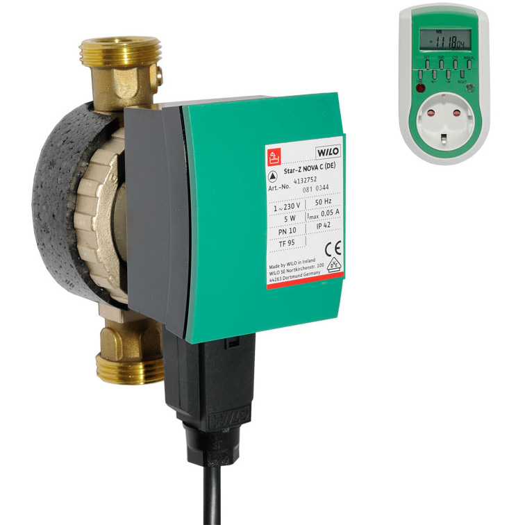 Viessmann Wilo Star Z NOVA C Trinkwasser-Zirkulationspumpe, RP 1/2′′, 138 mm, PN 10 7439078