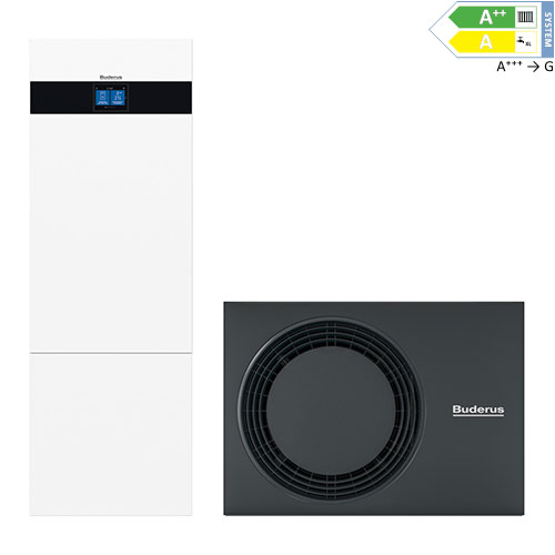 Buderus M WLW176i-5 AR T180 Luft/Wasser-Wärmepumpe, elektrischer Zuheizer 9 kW, Funkmodul MX400 7739622560
