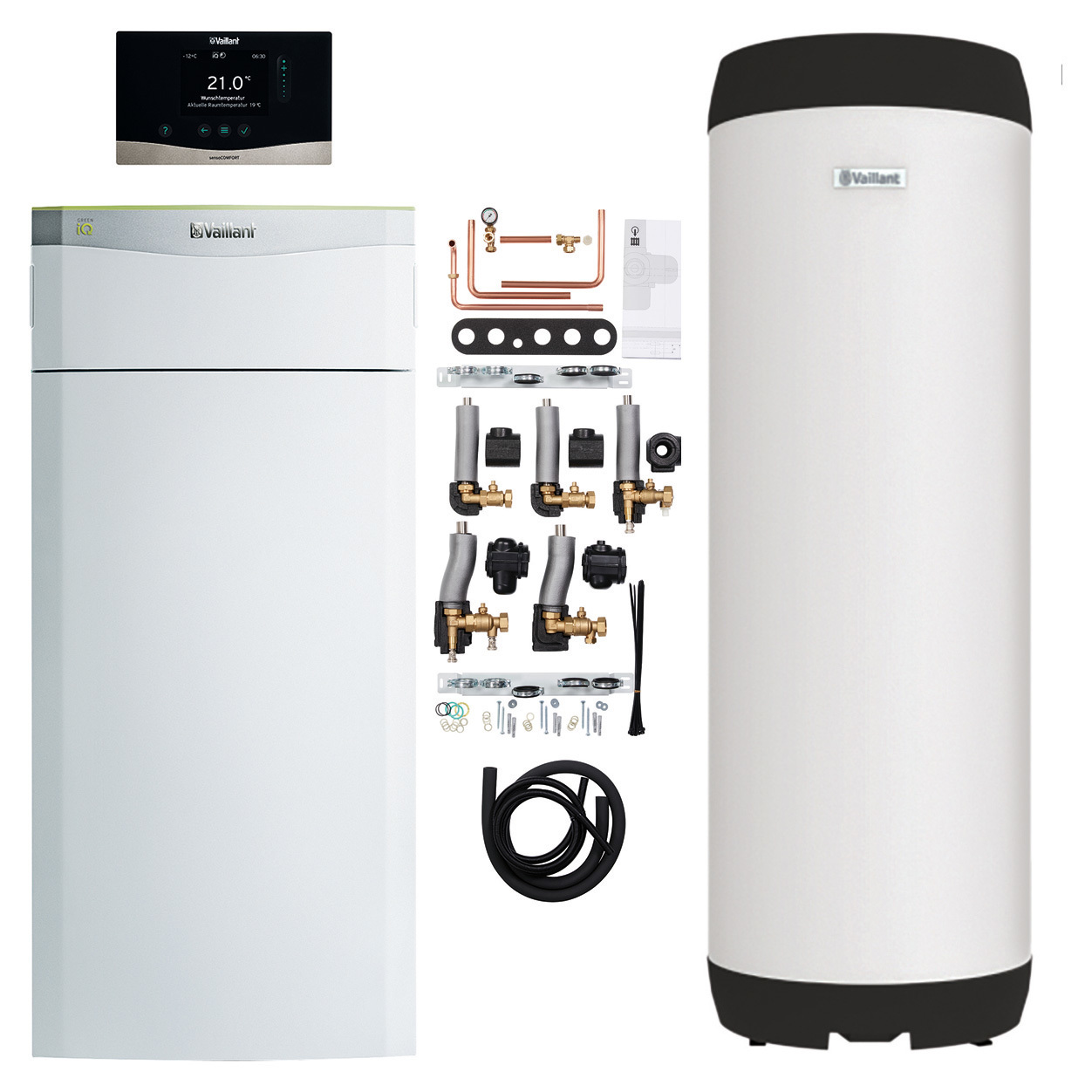 Vaillant Paket 4.6303 flexoTHERM exclusive VWF 117/4, Sole/Wasser-Wärmepumpe 11 kW 8000038609