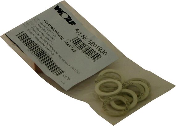 Wolf Flachdichtung 24x17x2 G 3/4 Satz a 10 Stück 8601930