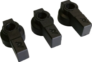 Buderus Hebelgriffe für Kugelhähne, 3er-Set aus Kunststoff 7735600592