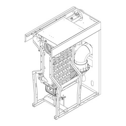 Buderus Kesselblock CLA-1 5 Kesselglieder (l) 8738804591