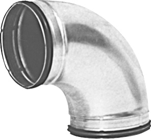 Buderus BM90-100 Bogen 90°, Metall, DN 100, für Wohnungslüftungsgerät
