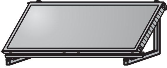 Wolf AluFlex-U Aufstellgerüst Querformat für TopSon F3-1Q 2484085, Aluminium, für waagrechte Flächen und Wandmontage