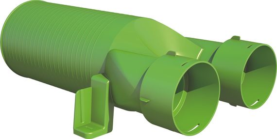 Wolf CWL Anschlussteil für Ventil DN125, Rohrkappe und Rohrstutzen, DN 75, 180° 2577881