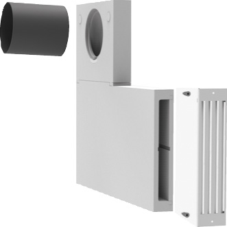 Buderus LRL160 7735600375, Lüfter-Rohbauset für Fenster-Laibung, 160 x 500 mm, weiß, für Logavent HRV126-43 D Kombination