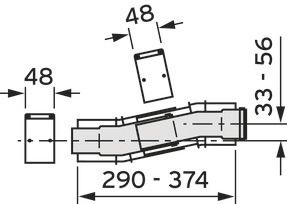 Vaillant Variobogen mit Versatzausgleich von 33-56 mm, konzentrisch Ø 60/100 PP 303919