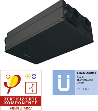 Buderus Logavent HRV156-120 K zentrales Kompaktlüftungsgerät mit WRG, RC100.2 H 7739621504