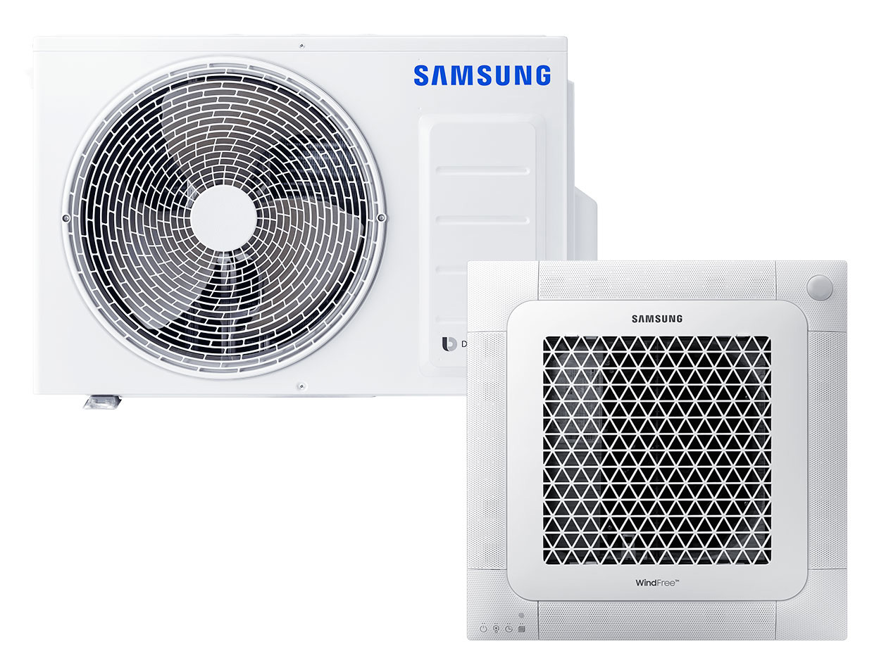 Samsung BAC Split 4-Wege Kassette Wind-Free Set Kühlen 3.5 kW | Heizen 4.0 kW AC035BNNPKG/EU.1
