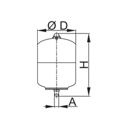 9572218 Viessmann Membran-Ausdehnungsgefäss 8L für TW 9572217