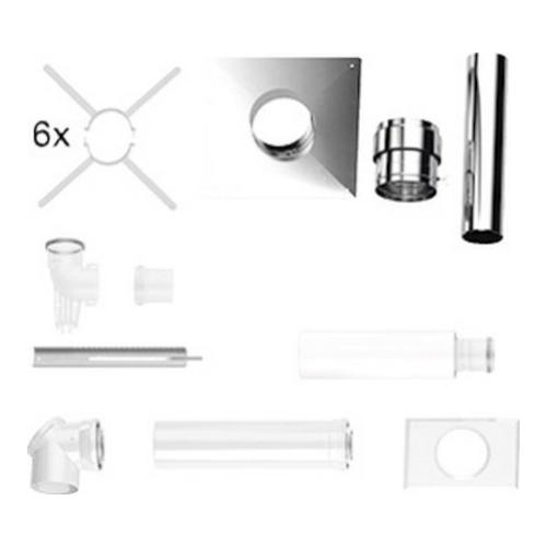 Buderus GA-K Grundbausatz Ø 80/125 mm, Schacht, Edelstahl 7738112547, für konzentrische Luft-/Abgasführung