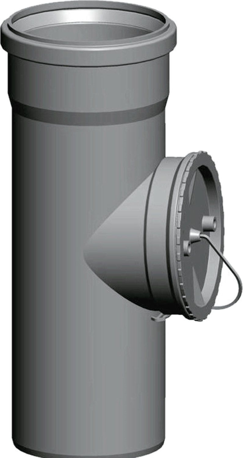 Wolf Revisionsrohr DN200, Länge 600 mm aus Polypropylen bis 120°C, 2651369