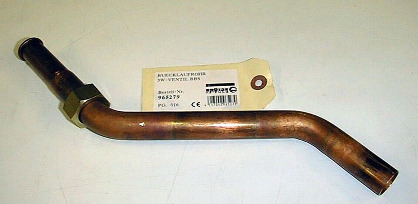 Brötje Rücklaufrohr zwischen 3-Wege-Ventil und Platten-Wärmetauscher BBS 965279