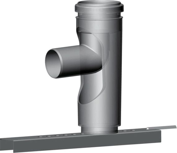 Wolf Stützbogen 87° DN60 - DN80 inkl. Auflageschiene, aus Polypropylen bis 120°C 2651798