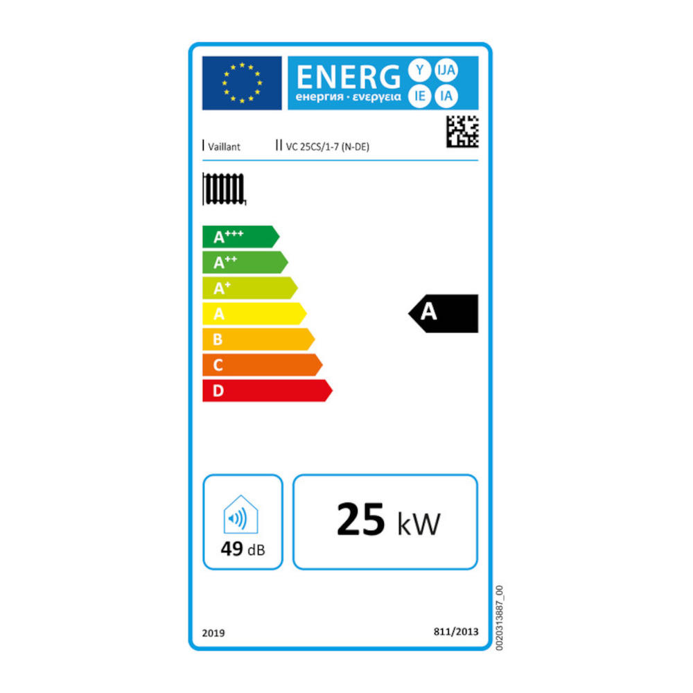 Vaillant ecoTEC exclusive VC 25 CS/1-7 Brennwerttherme, Gastherme, E/LL/Flüssig 0010039094