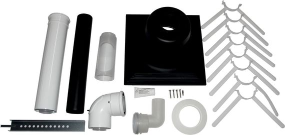 Wolf Anschluss-Set C93x, DN60/100, starr im Schacht DN80, Abdeckung Kunststoff 2651752