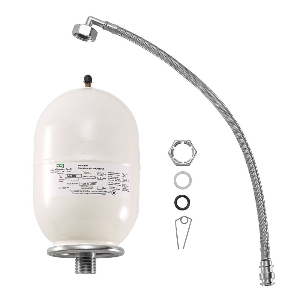 Buderus 2 l Trinkwasser-Ausdehnungsgefäß, 4 bar Für internen Einbau in GB172I.2-24 T50 H 7716780455