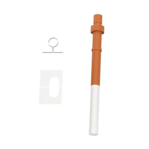 Buderus DO Grundbausatz Ø 80/125 mm, Schrägdach, RLU, Kunststoff PP/PE, rot 7738113323