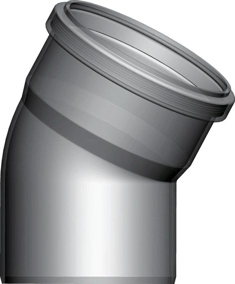 Wolf Abgasrohrbogen, 30°, DN250, aus Polypropylen, bis 120°C, für Heizungsanlagen, 2651405