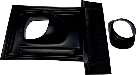 Wolf Universalpfanne 25-45° mit flexibler Bleischürze, DN186, schwarz 2651460