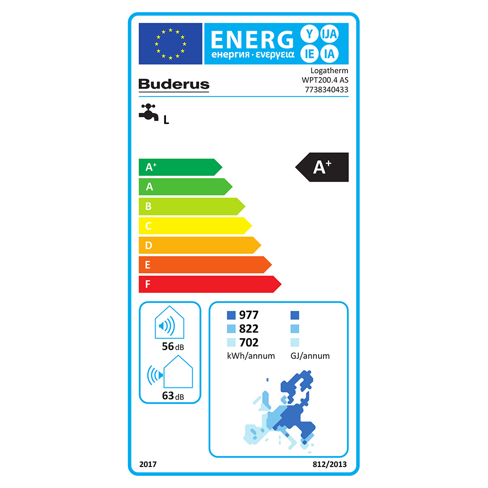 Buderus WPT200.4 AS, Logatherm Warmwasser-Wärmepumpe 7738340433