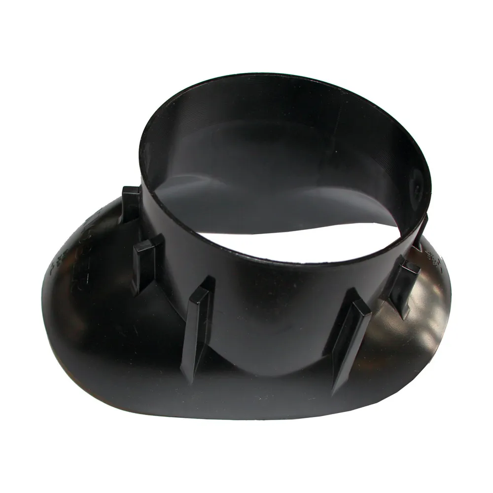 Wolf Adapter für Klöber Grundplatten DN60/100, Schrägdach 20°- 50°, schwarz, für Schrägdächer