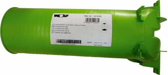 Wolf CWL Anschlussteil für Ventil DN125, Rohrkappe und zwei Rohrstutzen, DN 63 2577294